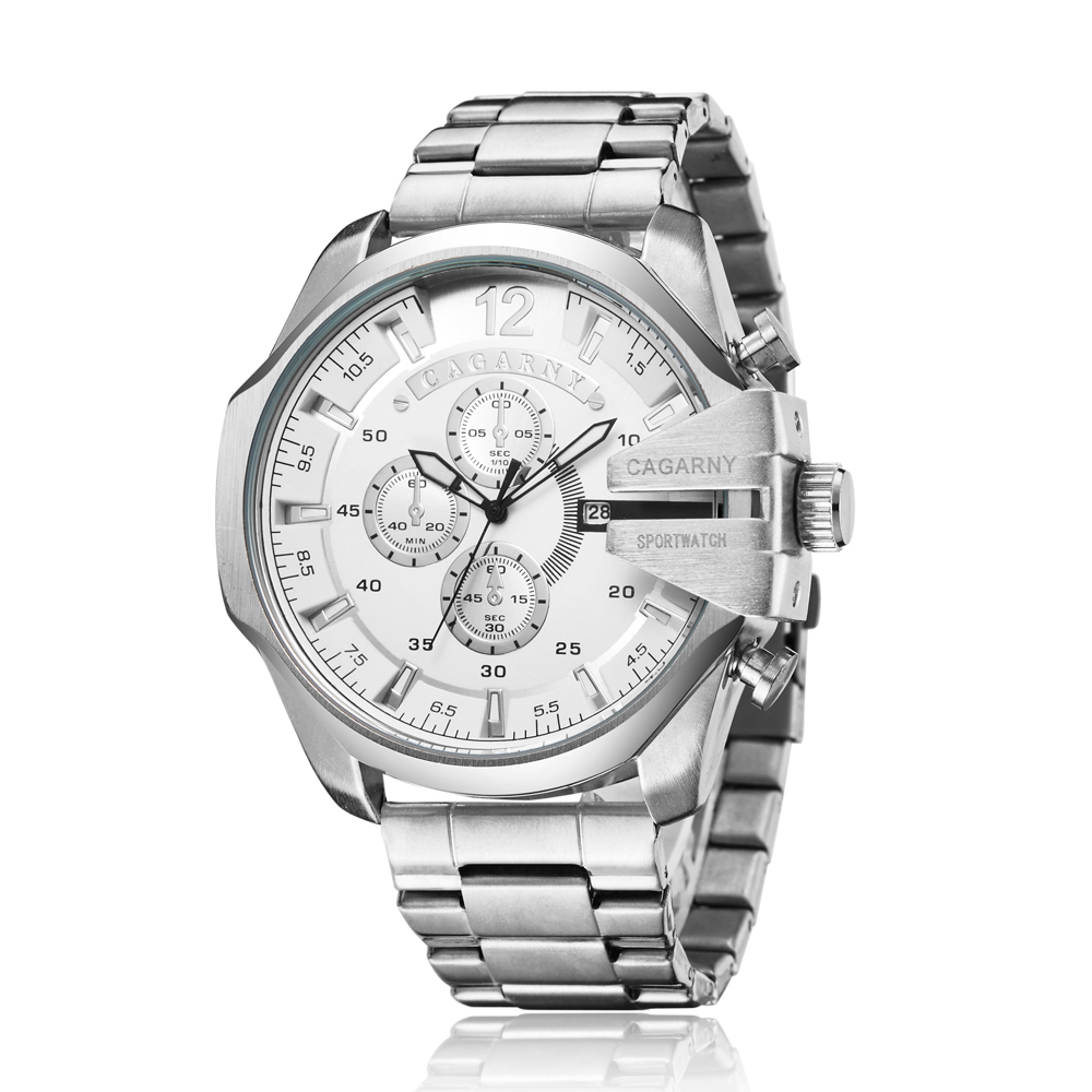 Luxury Watch Mockup - Cagarny Luxury Brand Waterproof Military Sport