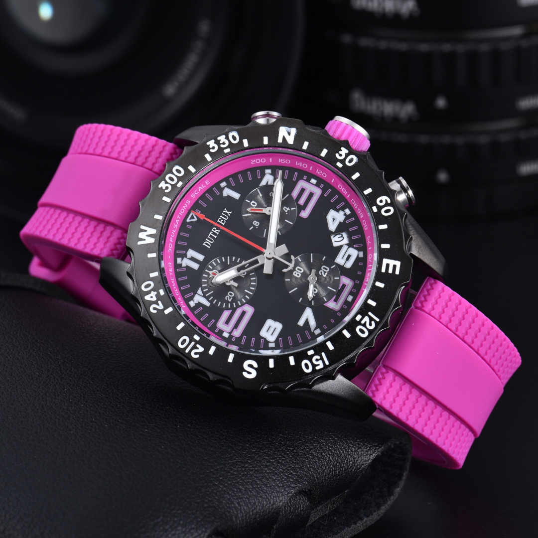 Luxury Watch With Rubber Strap - Newly Design Rubber Strap Quartz Wristwatch