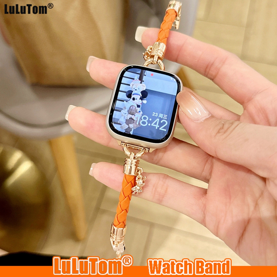 Luxury Watch Apple Bands - Braid Leather Strap For Apple Watch