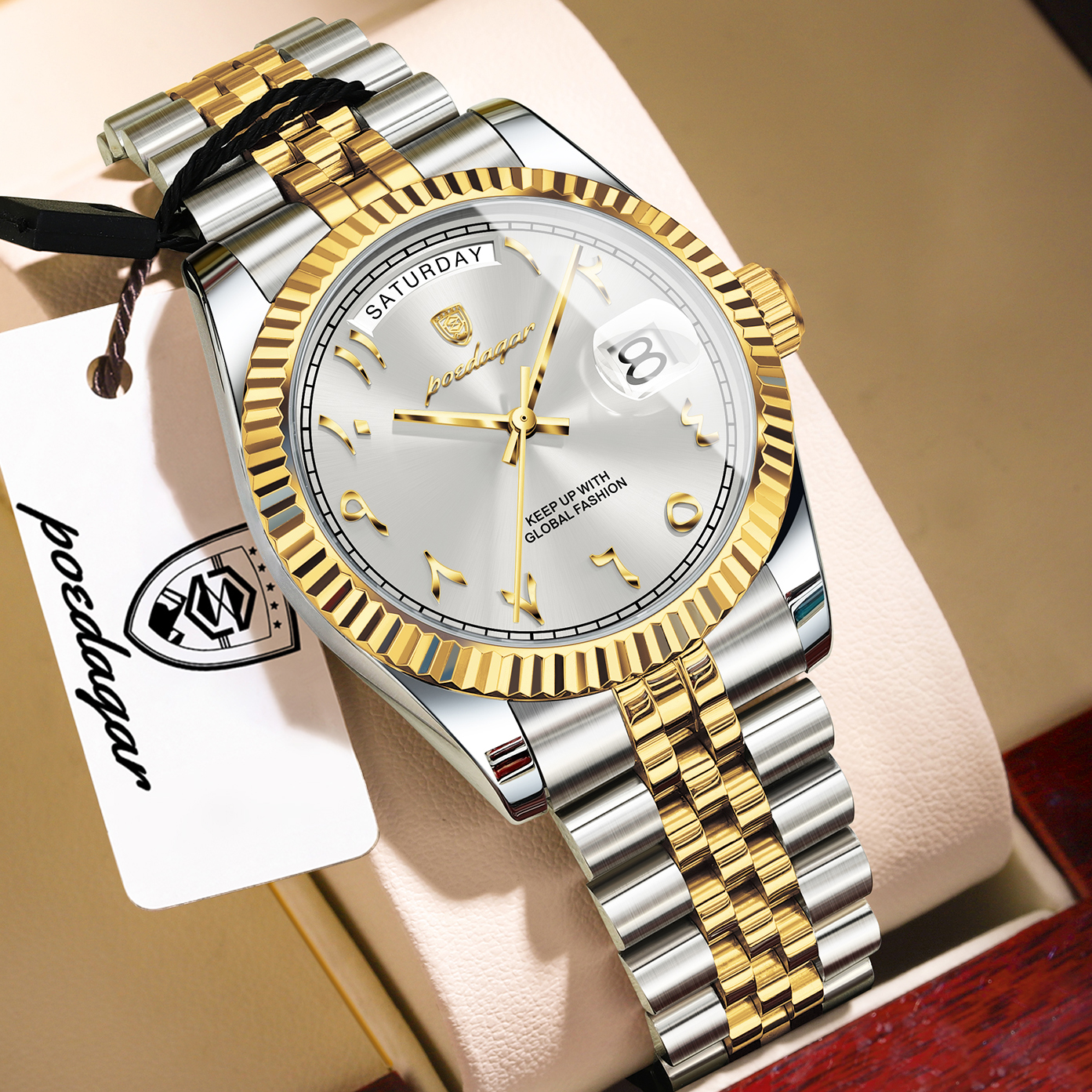 Luxury Watch Mockup - POEDAGAR Luxury Brand Man Clock Waterproof