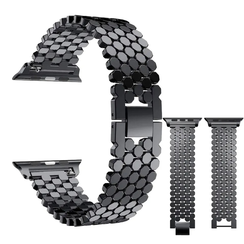 Stainless Steel Strap For Appl - Luxury Watch Apple Bands บทวิจารณ์และราคา