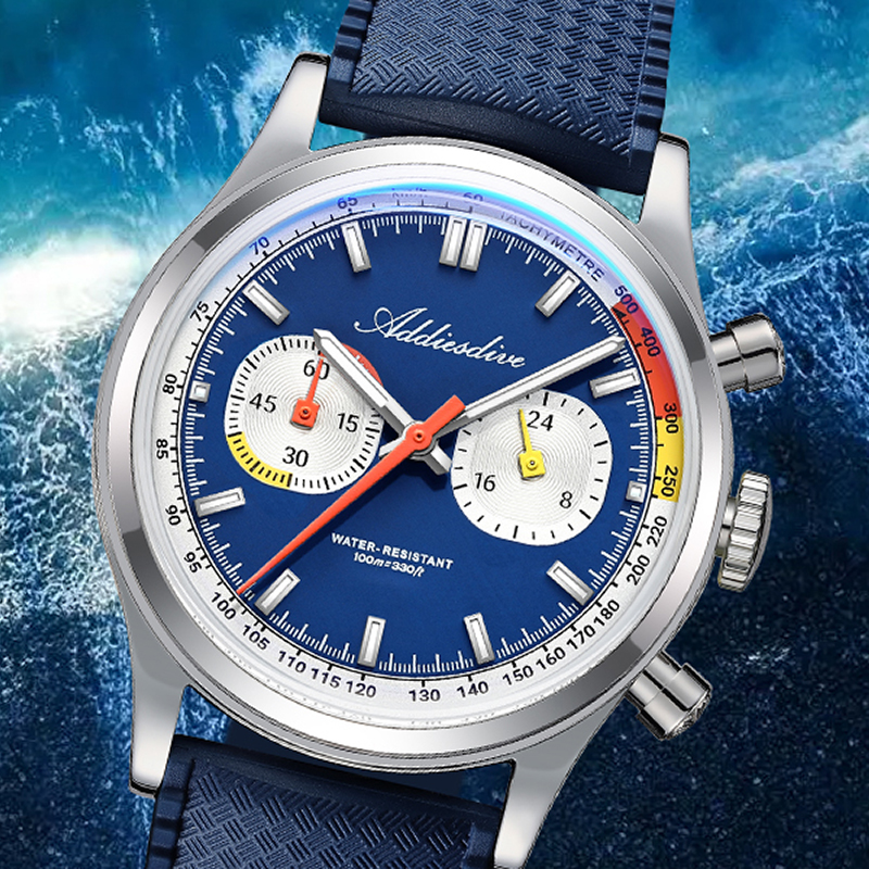 ADDIESDIVE Men Quartz Chronogr - Luxury Watch With Rubber Strap บทวิจารณ์และราคา