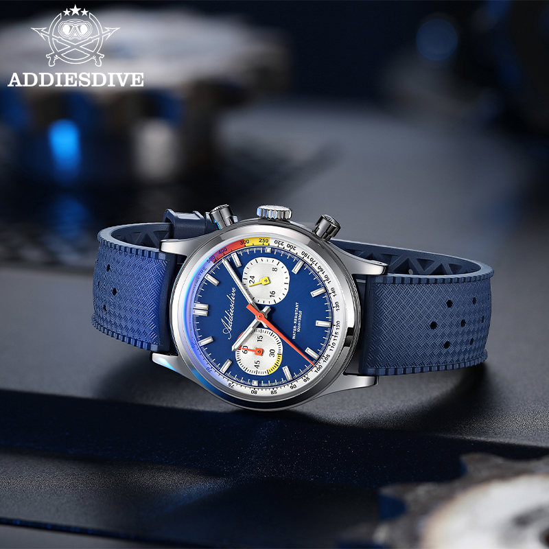 ADDIESDIVE Men Quartz Chronogr - Luxury Watch With Rubber Strap บทวิจารณ์และราคา