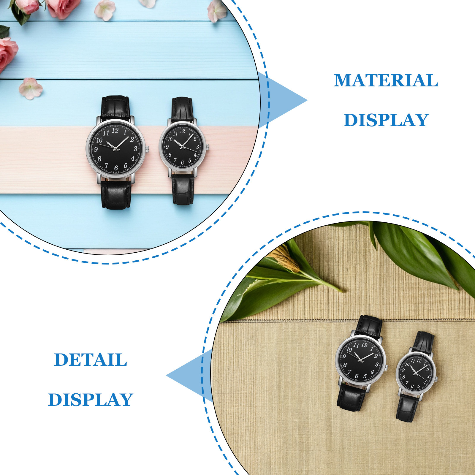 2Pcs Couple Wrist Watches Clas - Luxury Watch Gold And Black บทวิจารณ์และราคา