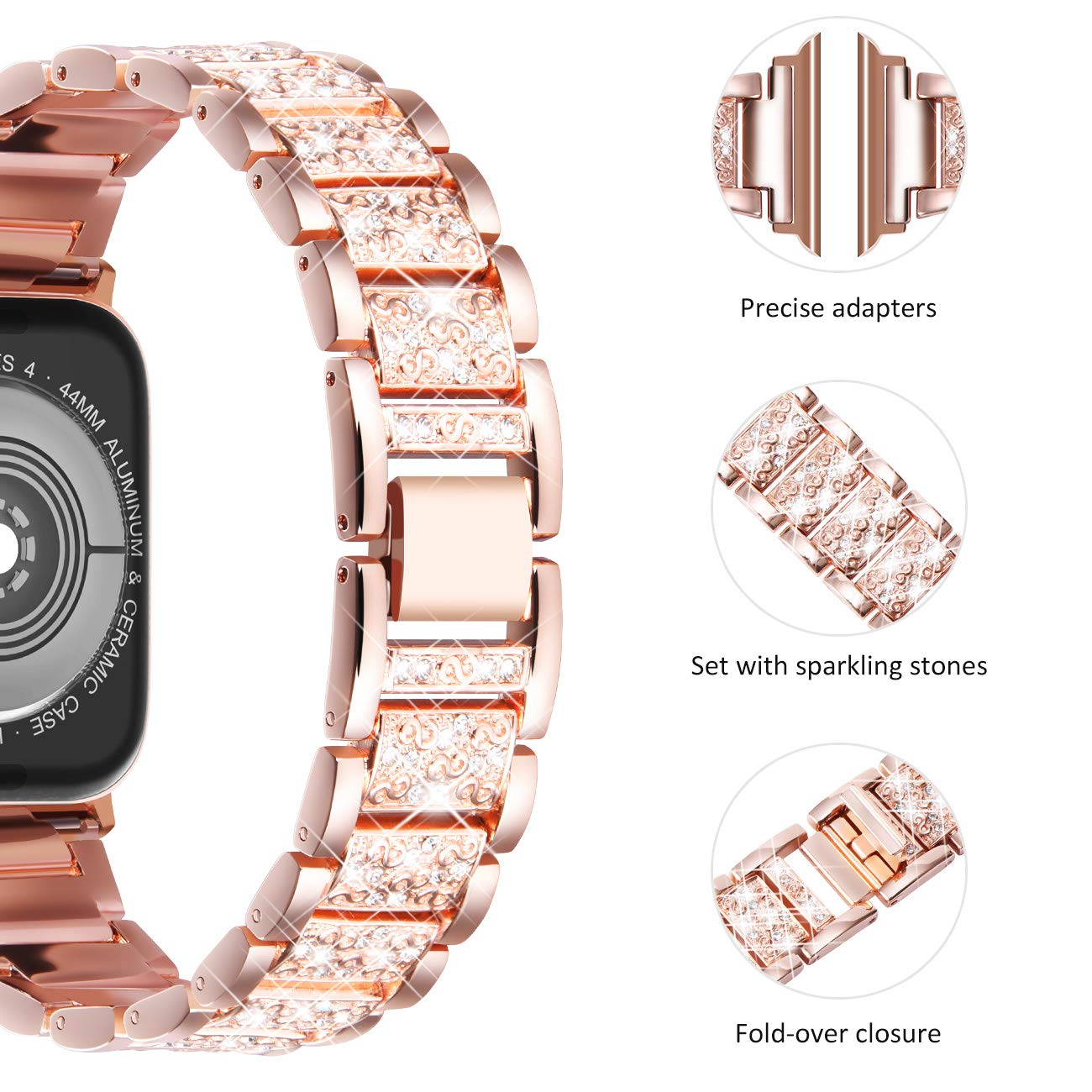Case+Bling strap for Apple Wat - Luxury Watch Apple Bands บทวิจารณ์และราคา