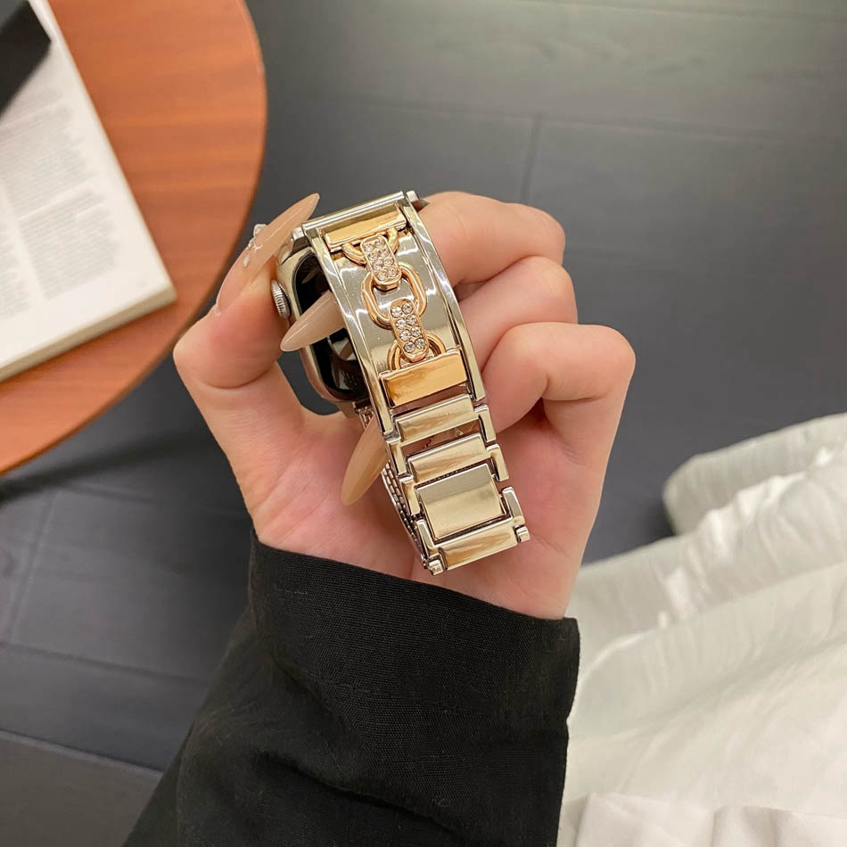 Luxury Double Loop Metal Brace - Luxury Watch Apple Bands บทวิจารณ์และราคา