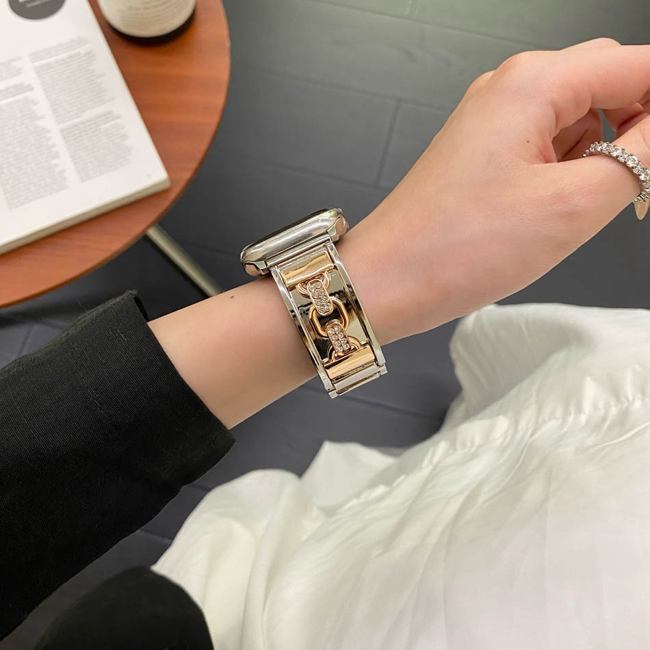 Luxury Double Loop Metal Brace - Luxury Watch Apple Bands บทวิจารณ์และราคา