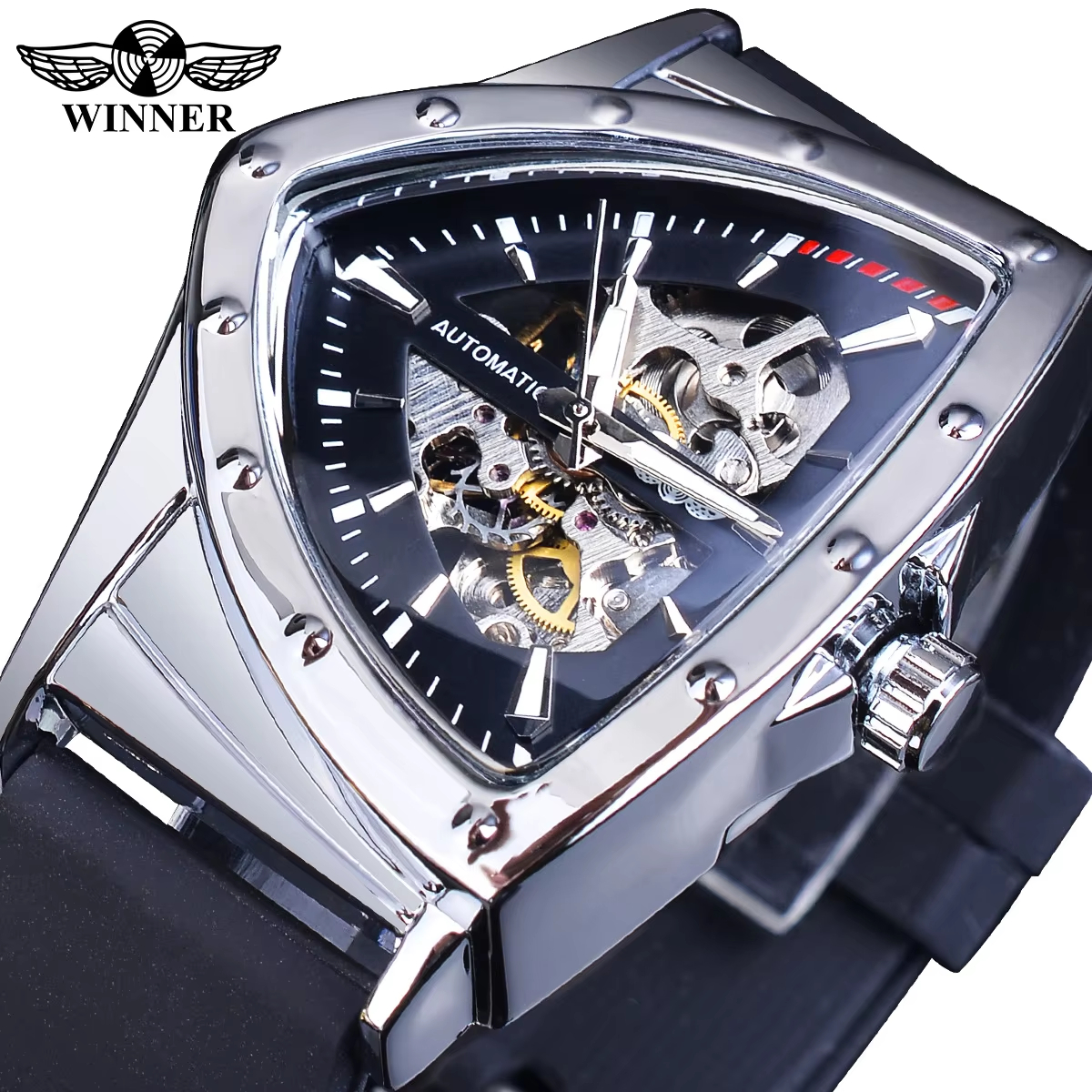 WINNER Men's Luxury Military M - Luxury Watch With Rubber Strap บทวิจารณ์และราคา