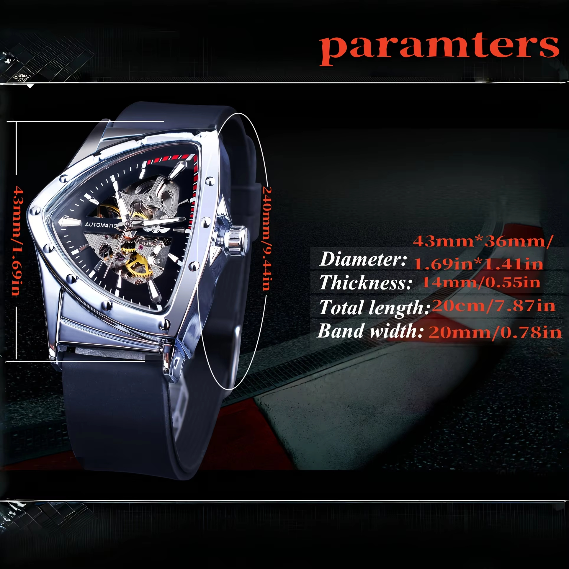 WINNER Men's Luxury Military M - Luxury Watch With Rubber Strap บทวิจารณ์และราคา