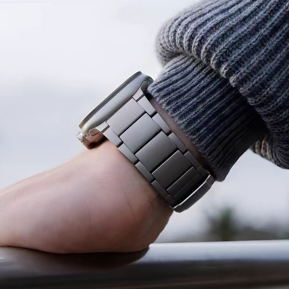 Titanium Business Men Strap fo - Luxury Watch Apple Bands บทวิจารณ์และราคา