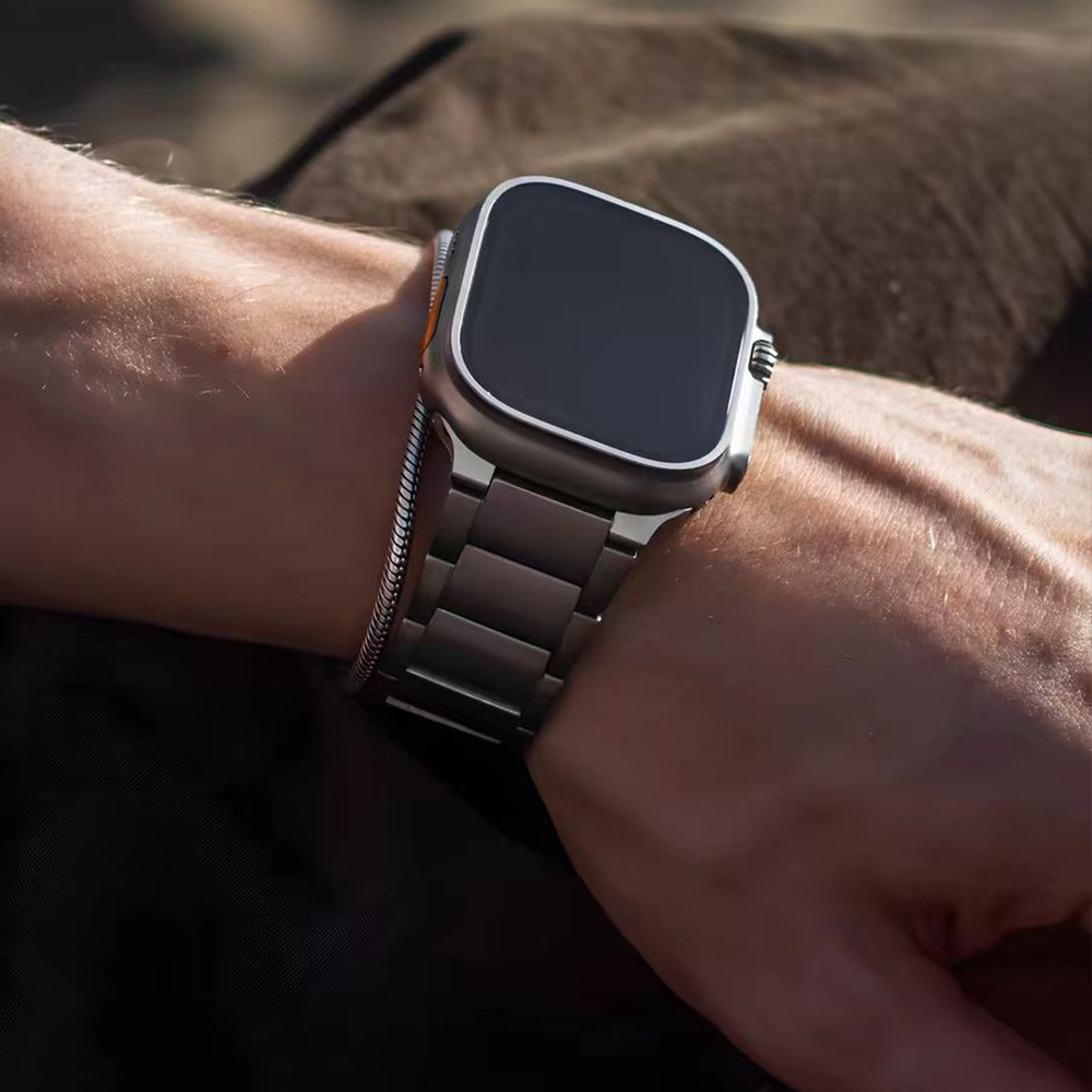Titanium Business Men Strap fo - Luxury Watch Apple Bands บทวิจารณ์และราคา