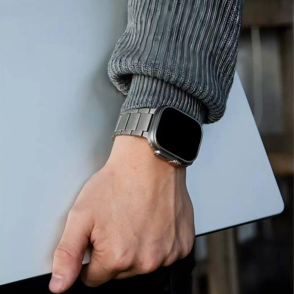 Titanium Business Men Strap fo - Luxury Watch Apple Bands บทวิจารณ์และราคา