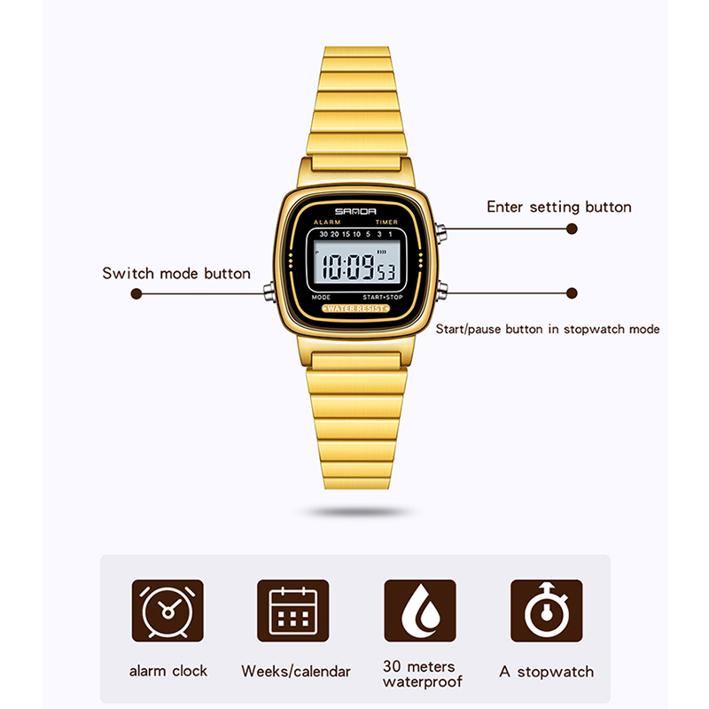 SANDA Women Golden Classic Qua - Luxury Watch Time บทวิจารณ์และราคา