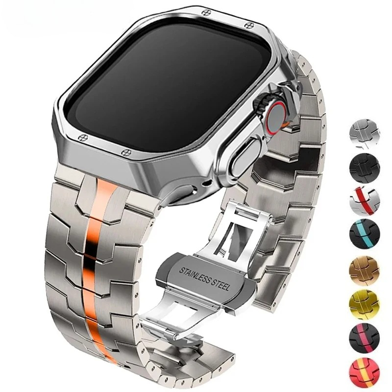 Luxury Strap+Case For Apple Wa - Luxury Watch Apple Bands บทวิจารณ์และราคา