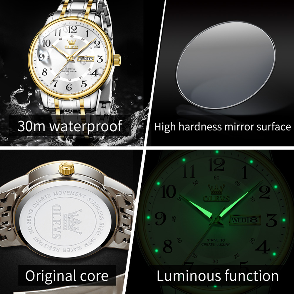 OLEVS Casual fashion men's wat - Luxury Watch And Bracelet บทวิจารณ์และราคา