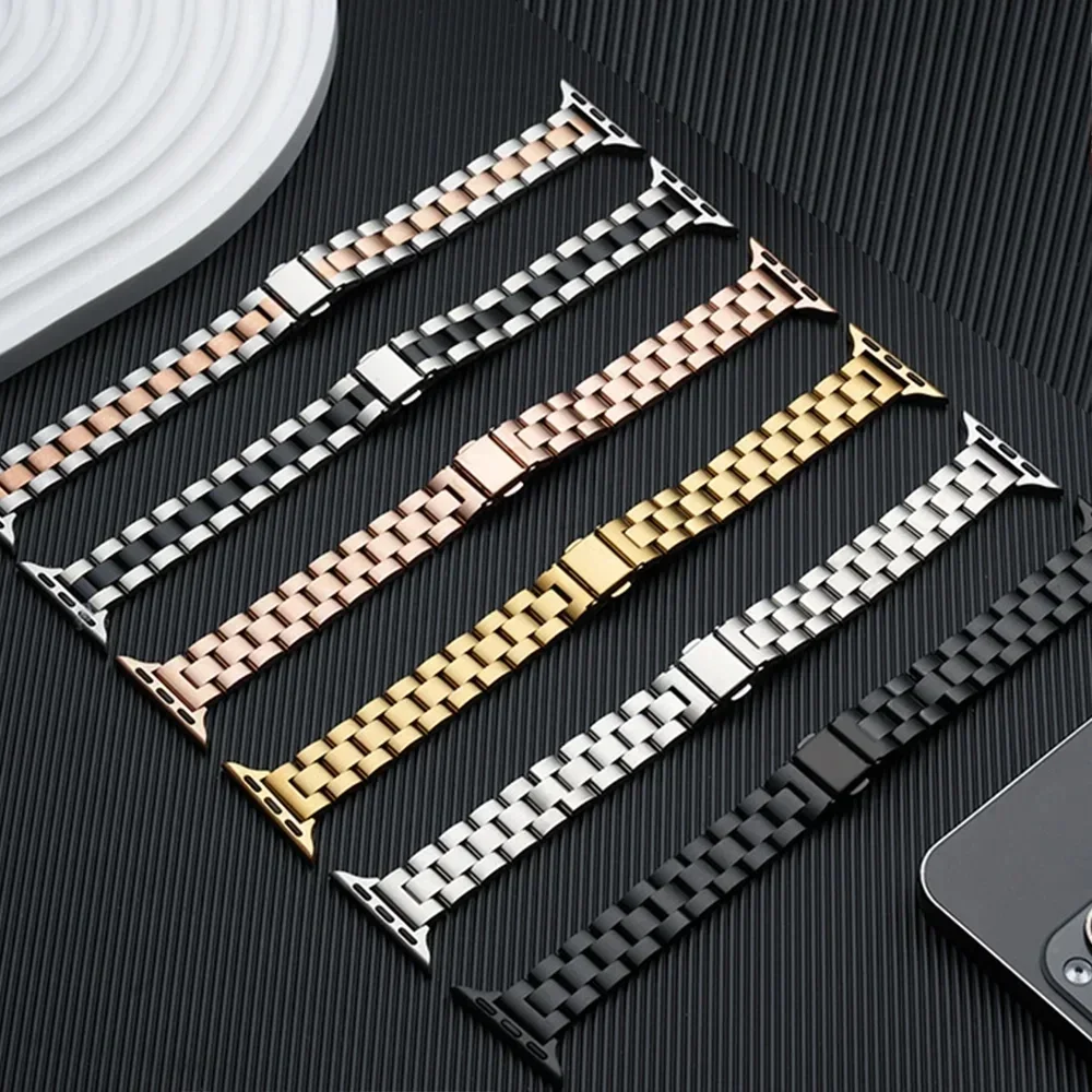 Slim Metal Stainless Steel Str - Luxury Watch Apple Bands บทวิจารณ์และราคา