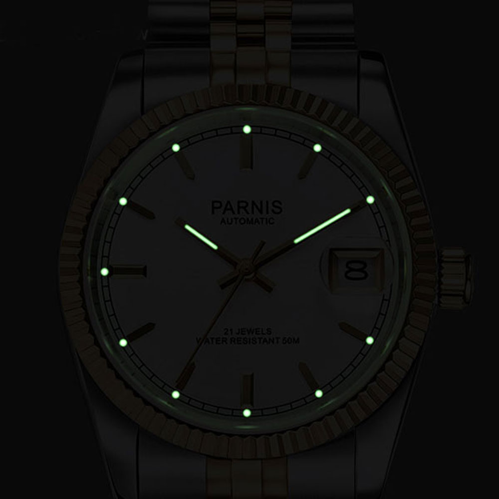 Parnis 36mm Mens Automatic Wat - Luxury Watch Gold And Black บทวิจารณ์และราคา