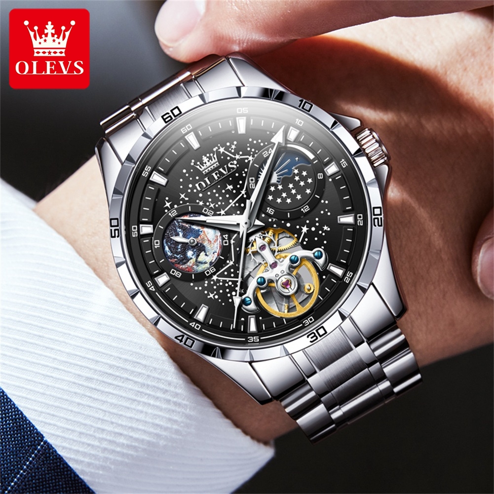 OLEVS 6689 Luxury Brand Moon P - Luxury Watch Mockup บทวิจารณ์และราคา