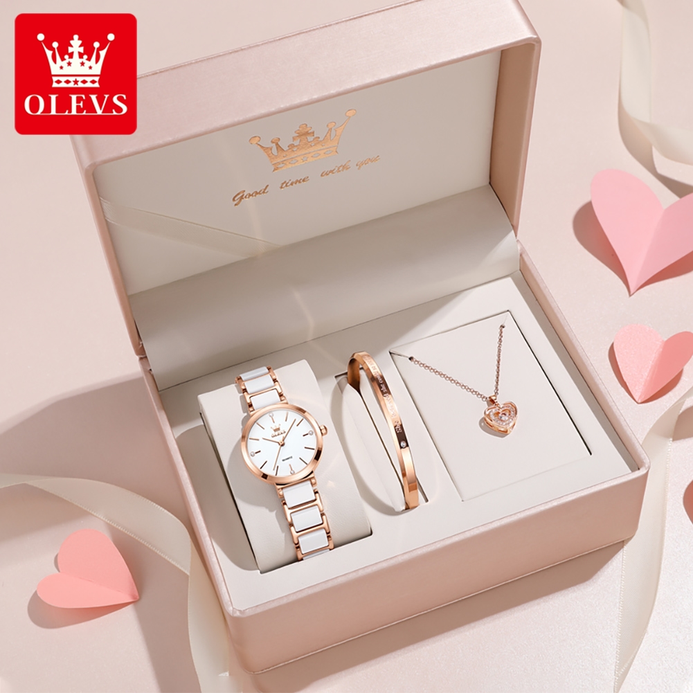 OLEVS Women Watch 5877 Luxury  - Luxury Watch And Bracelet บทวิจารณ์และราคา