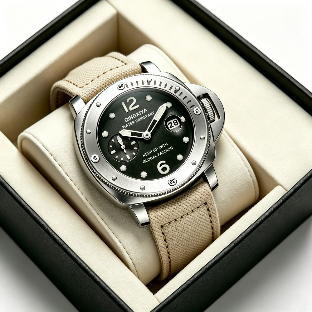 QINGXIYA Sports Canvas Strap M - Luxury Watch Mockup บทวิจารณ์และราคา