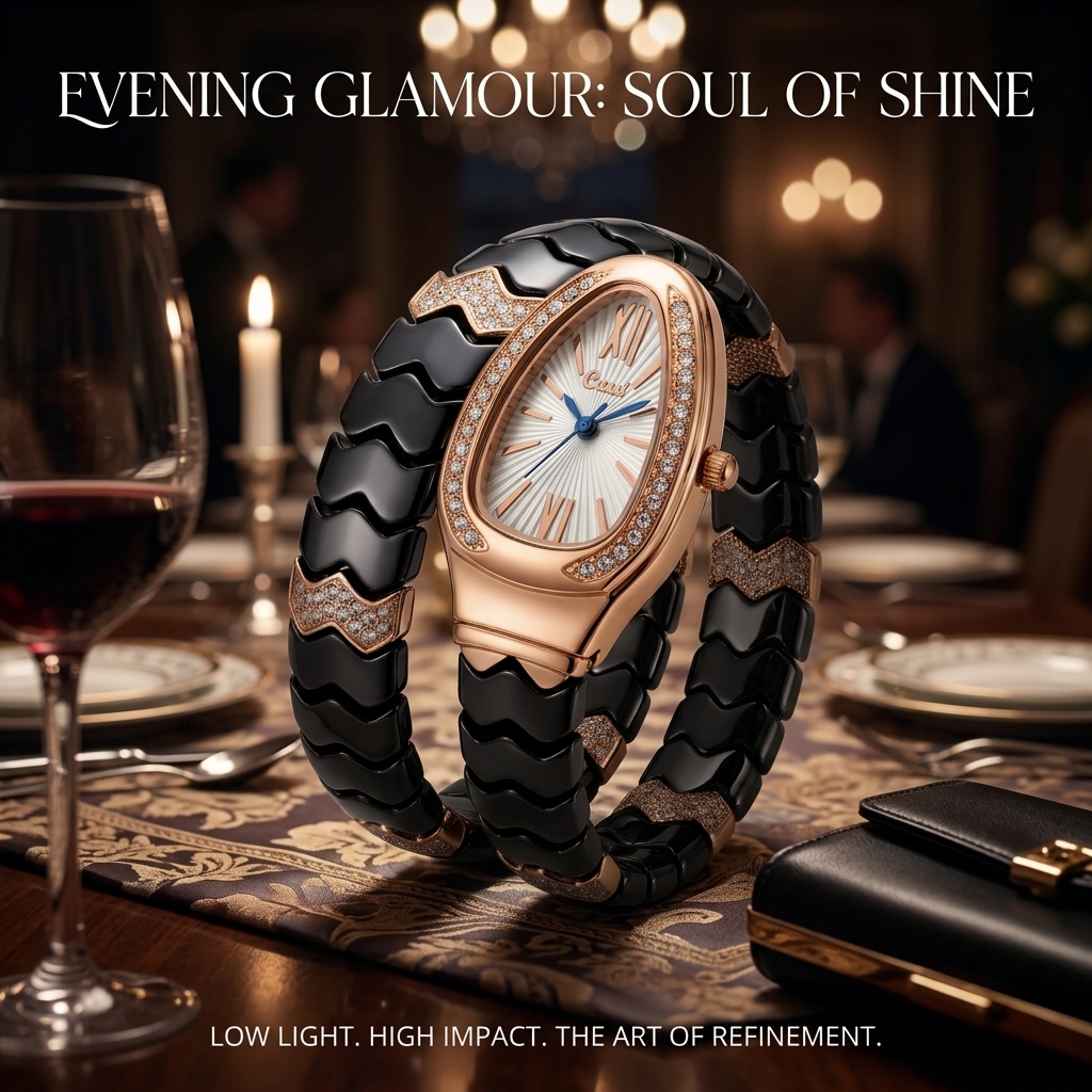 4pc Ladies Black and Rose Gold - Luxury Watch Gold And Black บทวิจารณ์และราคา