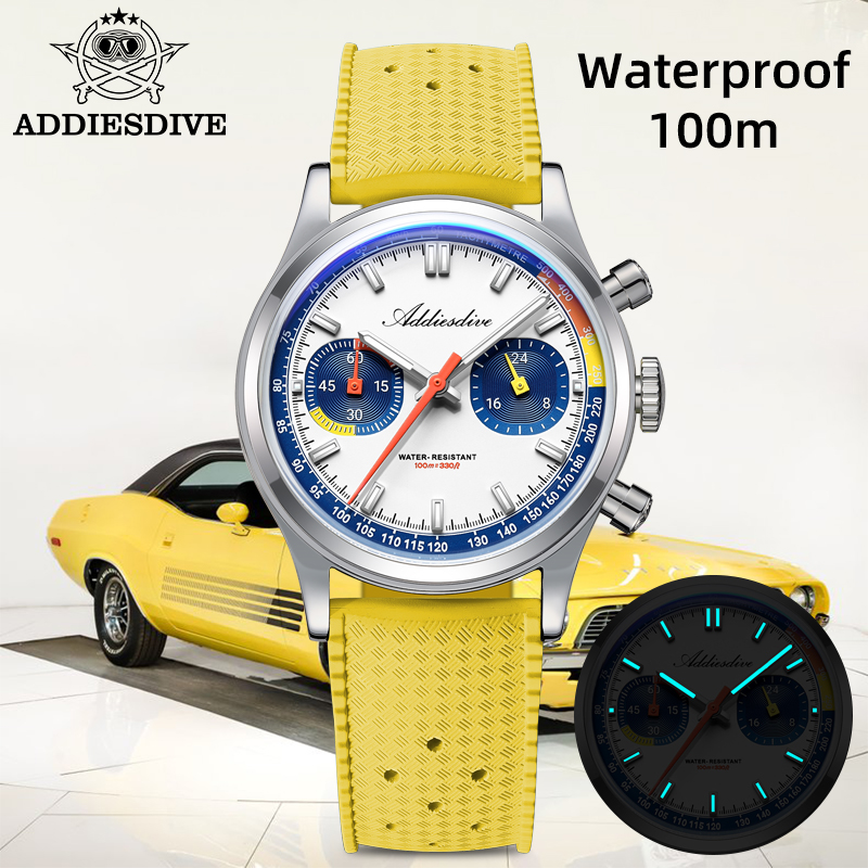 ADDIESDIVE Fashion Men's Quart - Luxury Watch With Rubber Strap บทวิจารณ์และราคา