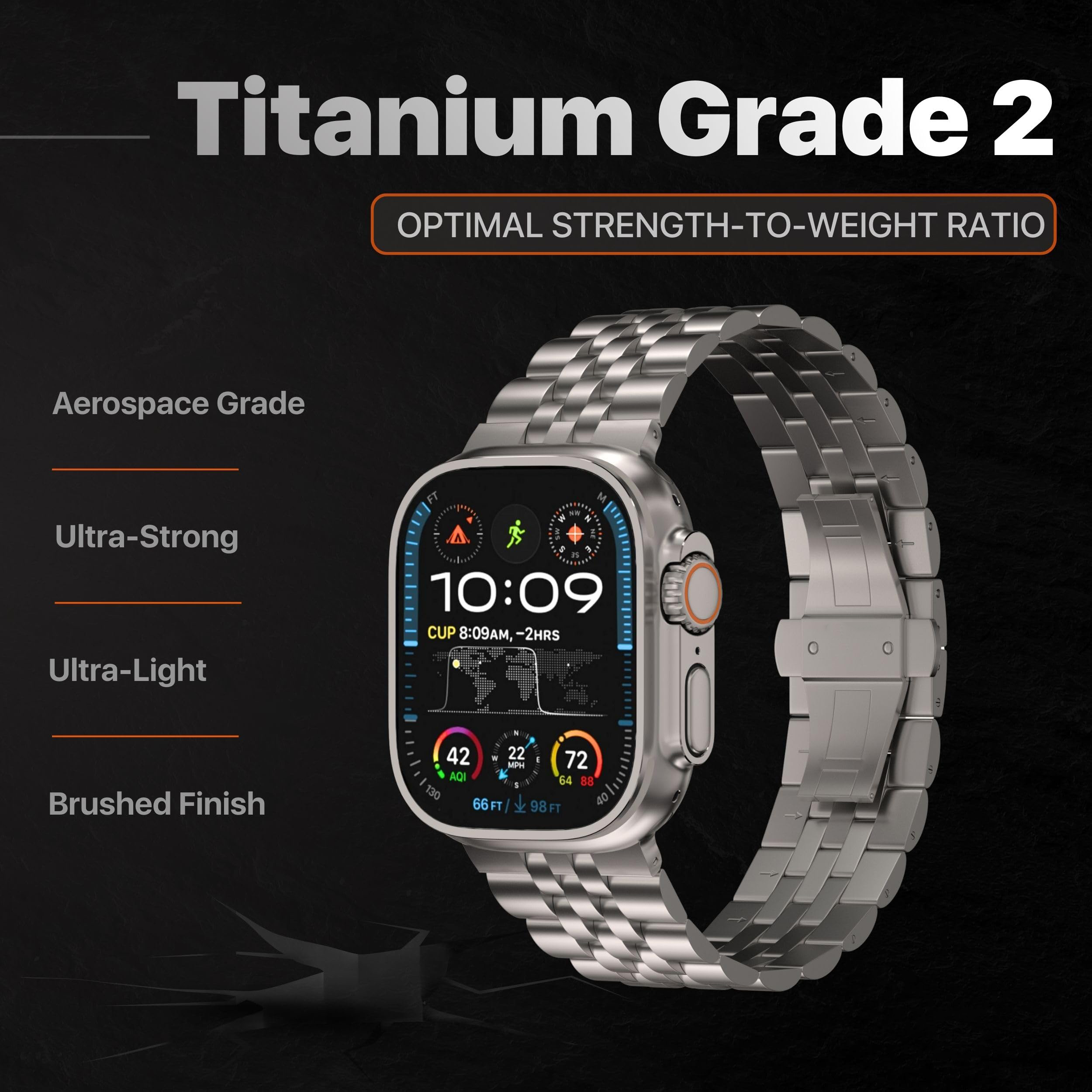 Luxury Titanium Strap for Appl - Luxury Watch Apple Bands บทวิจารณ์และราคา