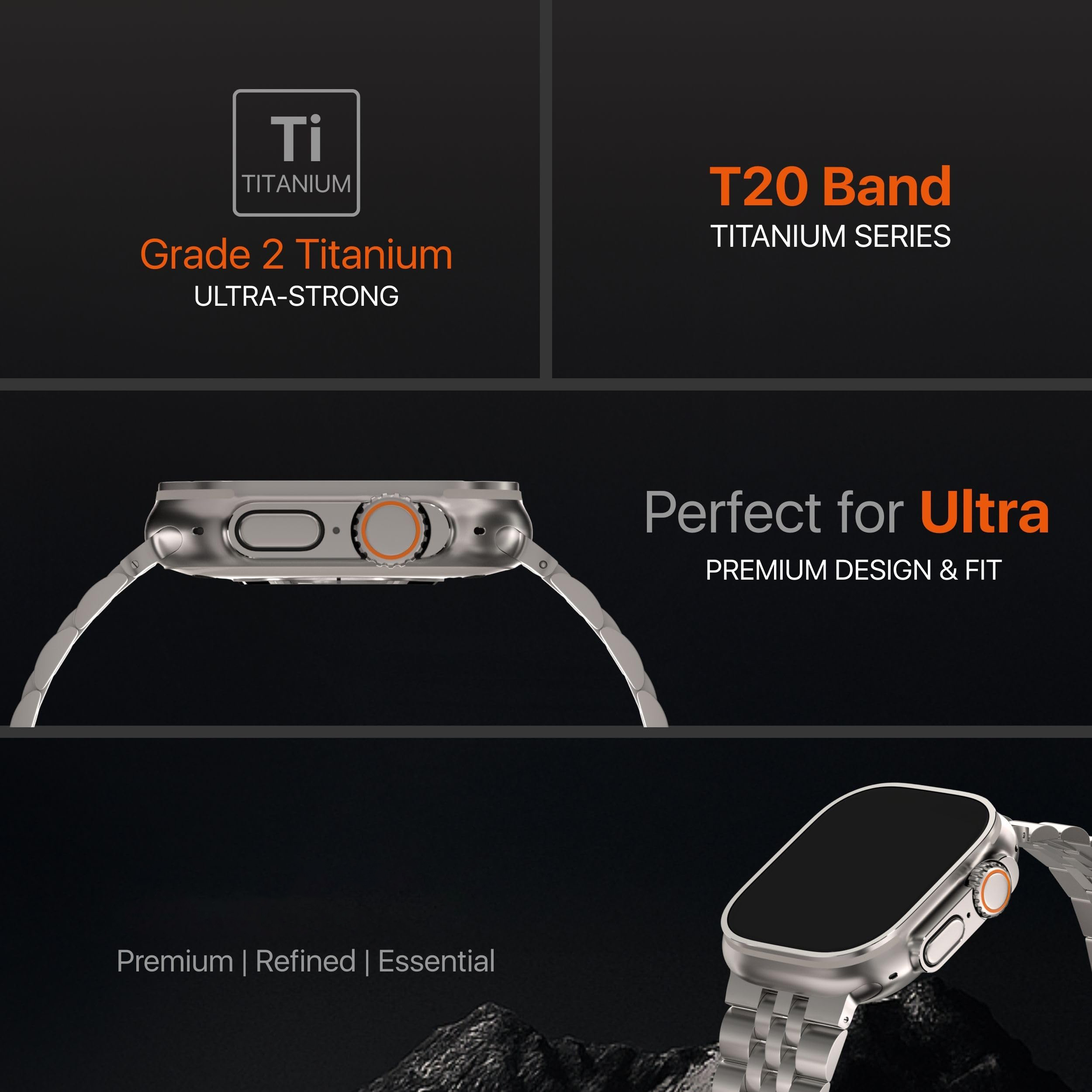 Luxury Titanium Strap for Appl - Luxury Watch Apple Bands บทวิจารณ์และราคา