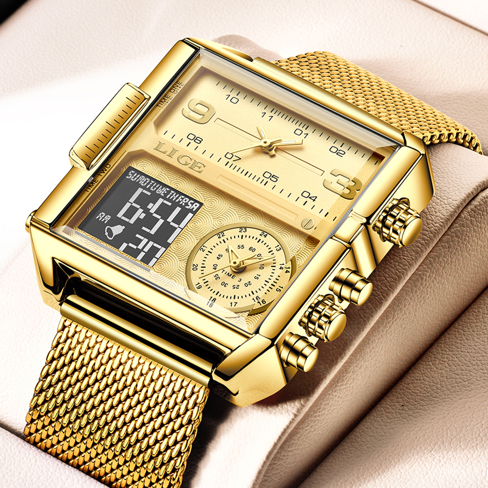 LIGE 2026 Fashion Dual Display - Luxury Watch Time บทวิจารณ์และราคา