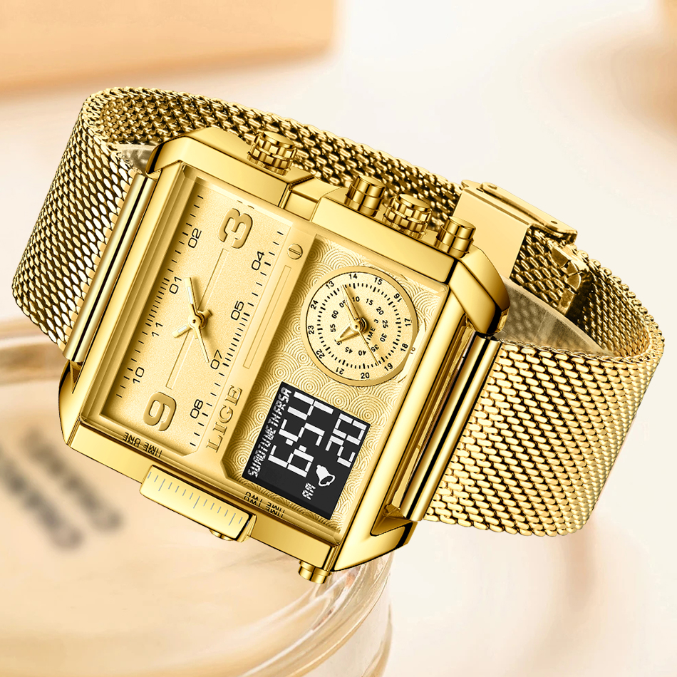 LIGE 2026 Fashion Dual Display - Luxury Watch Time บทวิจารณ์และราคา