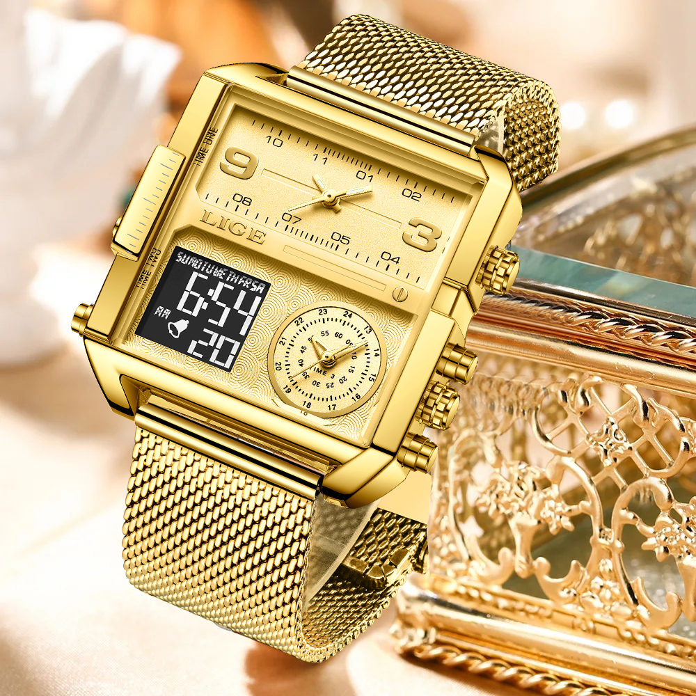LIGE 2026 Fashion Dual Display - Luxury Watch Time บทวิจารณ์และราคา