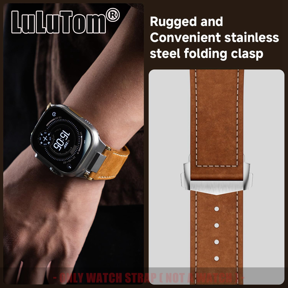 Man Leather Band for Apple Wat - Luxury Watch Apple Bands บทวิจารณ์และราคา