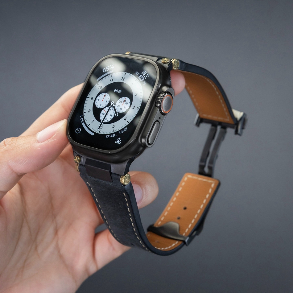 Man Leather Band for Apple Wat - Luxury Watch Apple Bands บทวิจารณ์และราคา