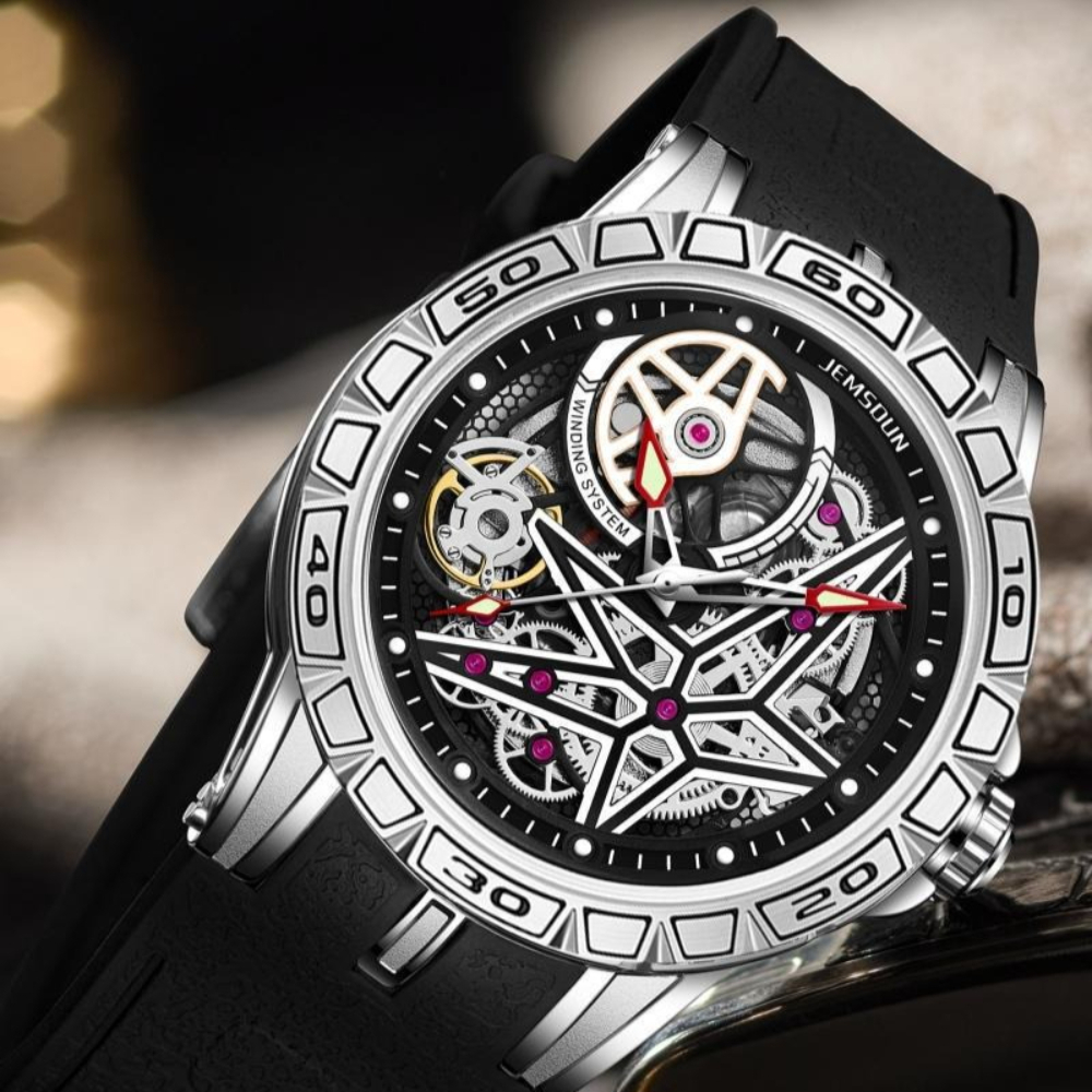 Creative 3D Quartz Watches Men - Luxury Watch With Rubber Strap บทวิจารณ์และราคา