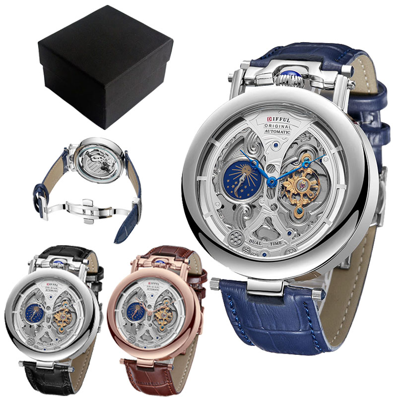 DIFFUL Luxury Big Skeleton Dia - Luxury Watch With Rubber Strap บทวิจารณ์และราคา