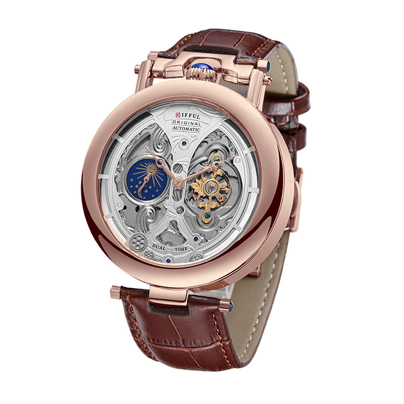 DIFFUL Luxury Big Skeleton Dia - Luxury Watch With Rubber Strap บทวิจารณ์และราคา