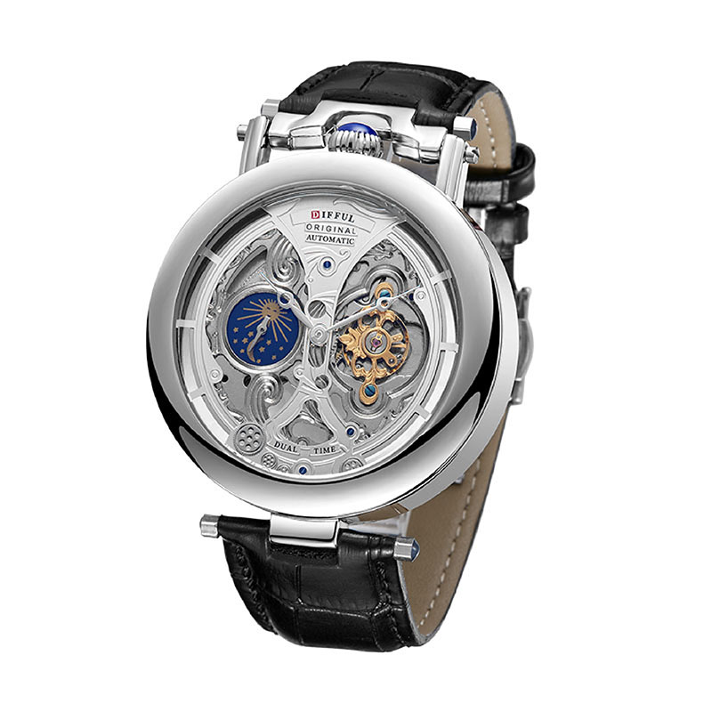 DIFFUL Luxury Big Skeleton Dia - Luxury Watch With Rubber Strap บทวิจารณ์และราคา