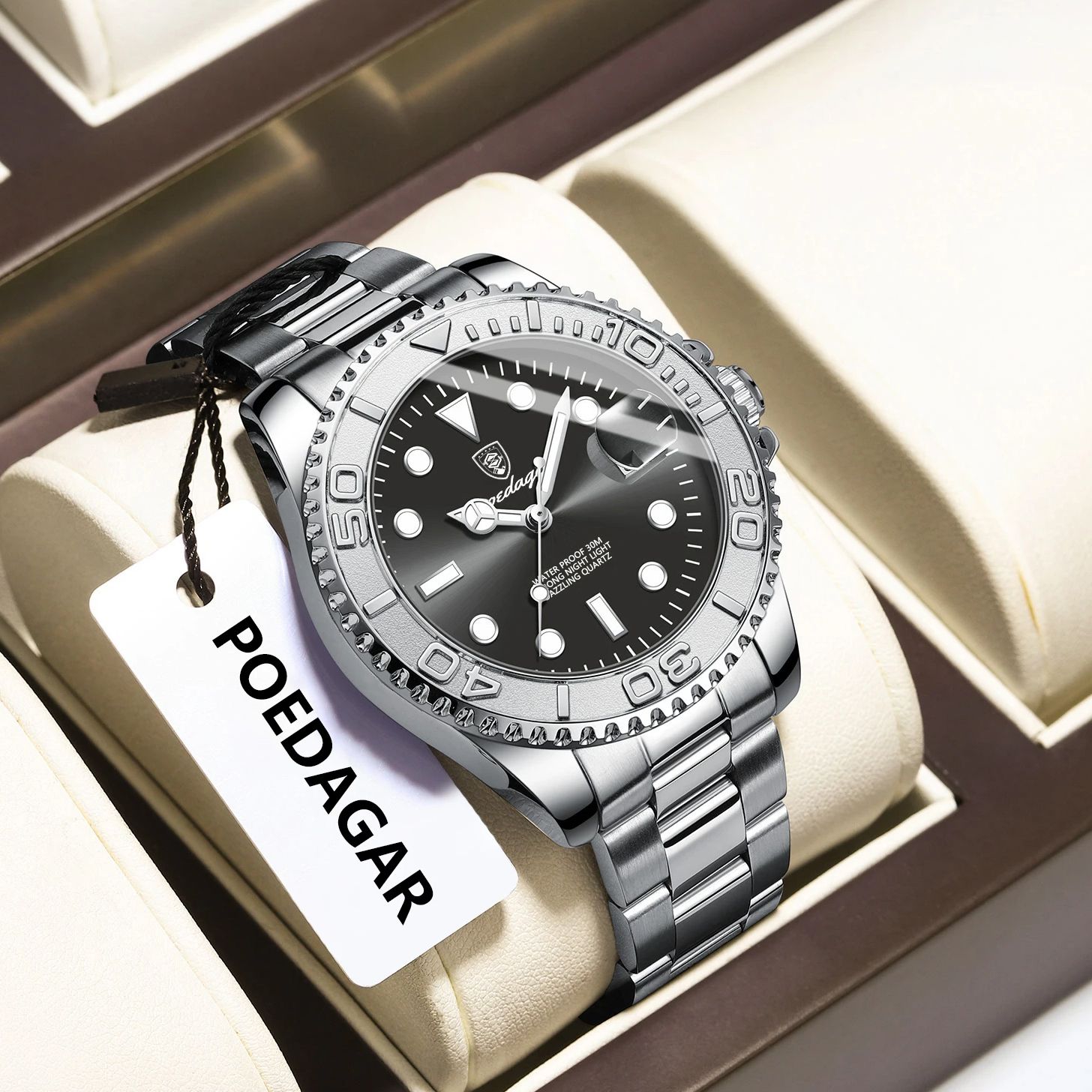 POEDAGAR Trendy Sport Man Watc - Luxury Watch And Bracelet บทวิจารณ์และราคา