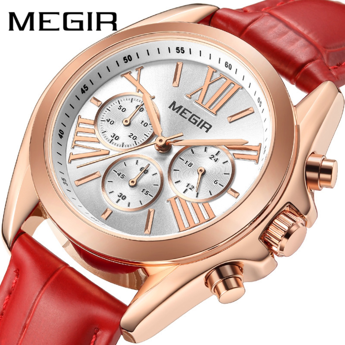 MEGIR New Luxury Leather Watch - Luxury Watch Brand For Women บทวิจารณ์และราคา