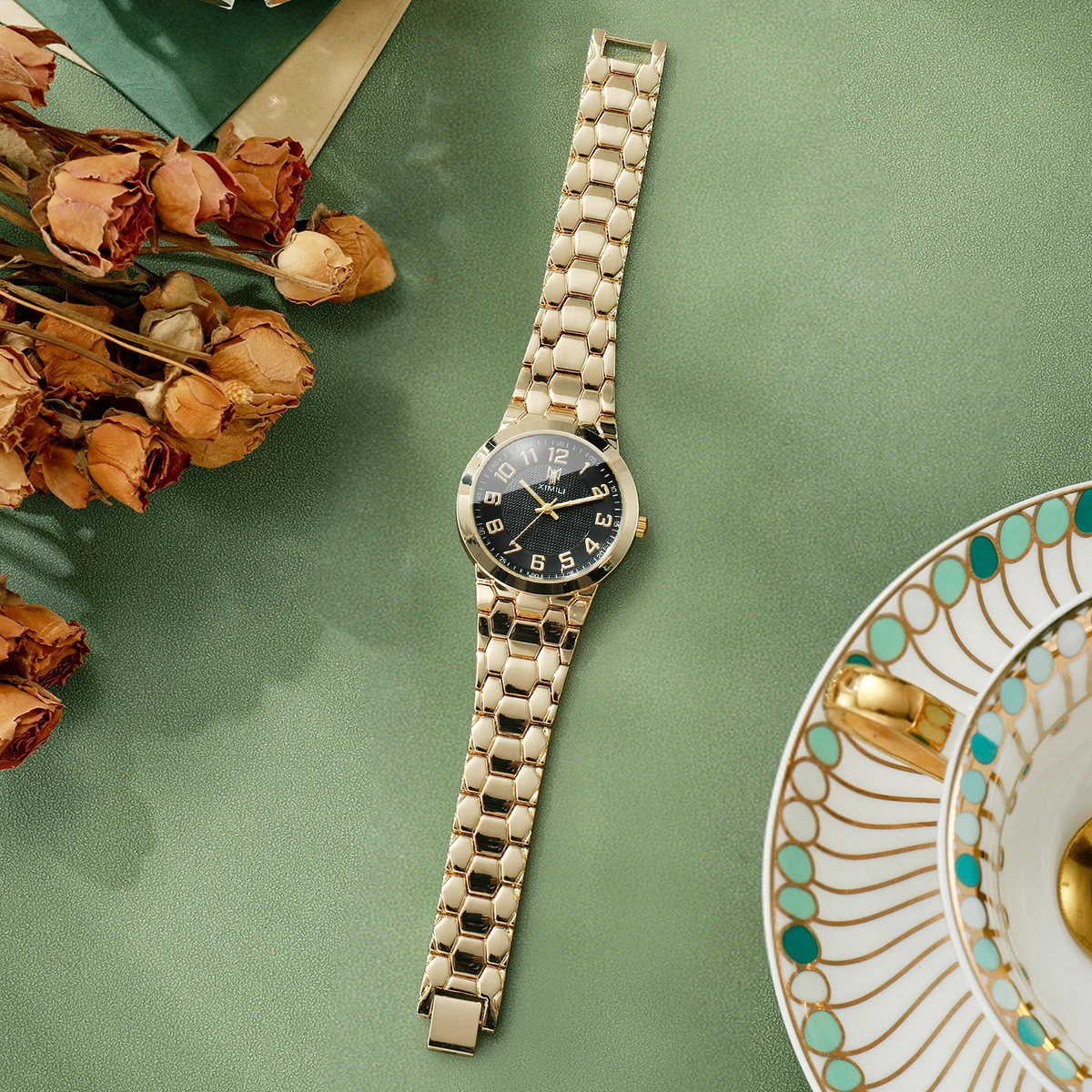 Luxury Gold Tone Women's Wrist - Luxury Watch Gold And Black บทวิจารณ์และราคา