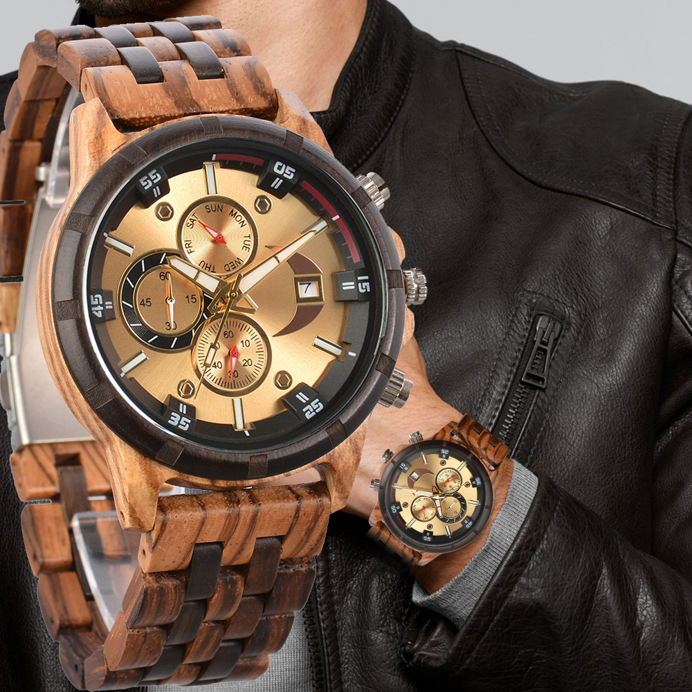 Man's Watches Wooden Watch Str - Luxury Watch Mockup บทวิจารณ์และราคา