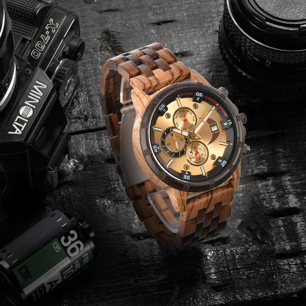 Man's Watches Wooden Watch Str - Luxury Watch Mockup บทวิจารณ์และราคา