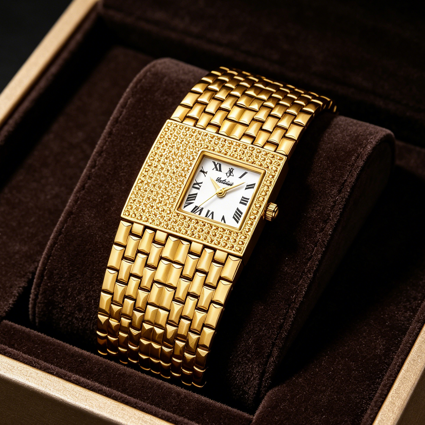 YaLaLuSi Tonneau Square Full R - Luxury Watch Gold And Black บทวิจารณ์และราคา