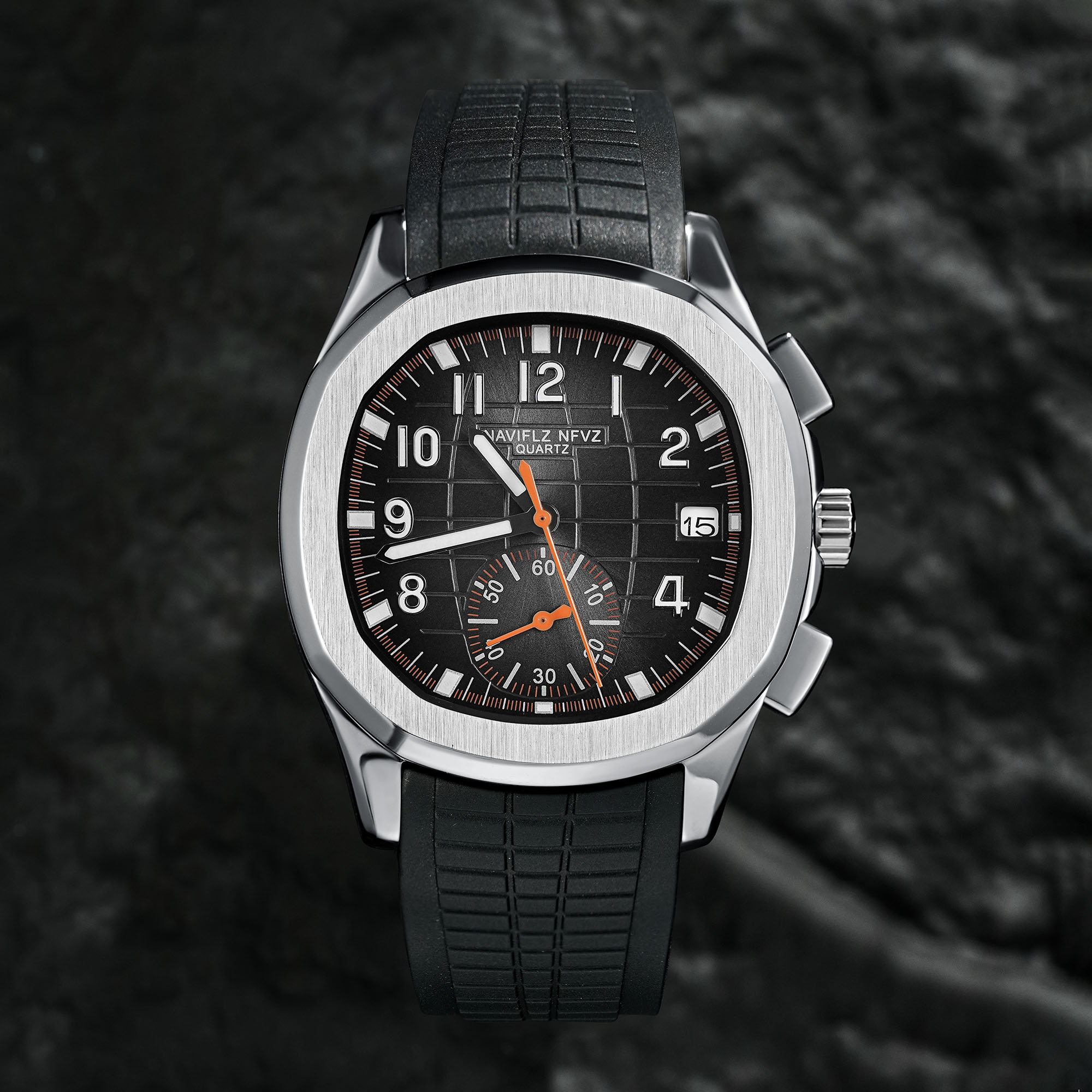 40MM Men's Luxury Watch NAVIFL - Luxury Watch With Rubber Strap บทวิจารณ์และราคา