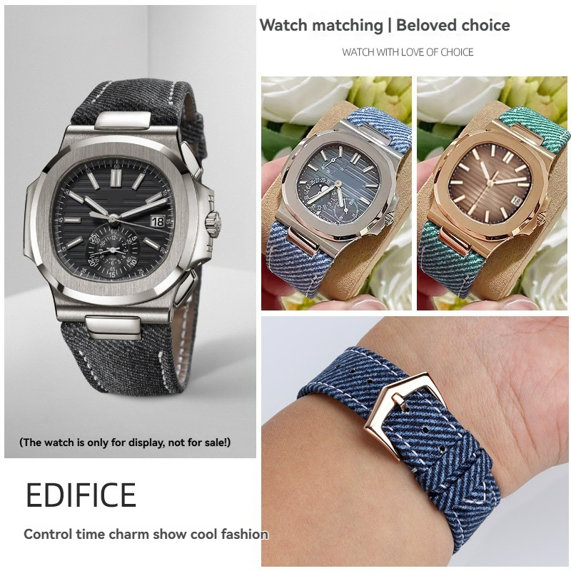 25mm×12mm Canvas Watch Strap f - Luxury Watch Patek Philippe บทวิจารณ์และราคา