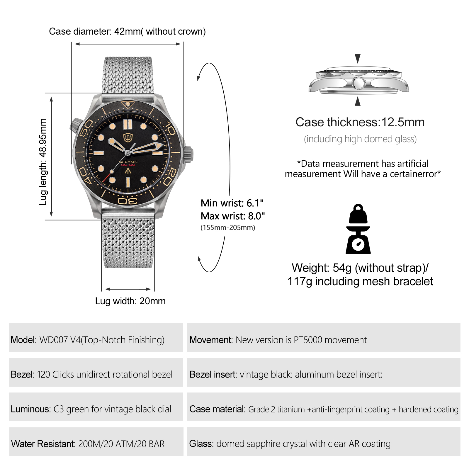 Watchdives WD007 V4 Automatic  - Luxury Watch And Bracelet บทวิจารณ์และราคา