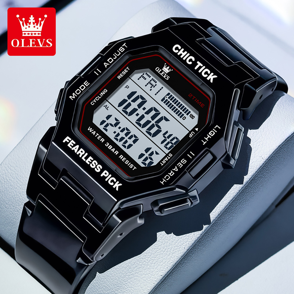 OLEVS 1119 Watches Man Electro - Luxury Watch With Rubber Strap บทวิจารณ์และราคา