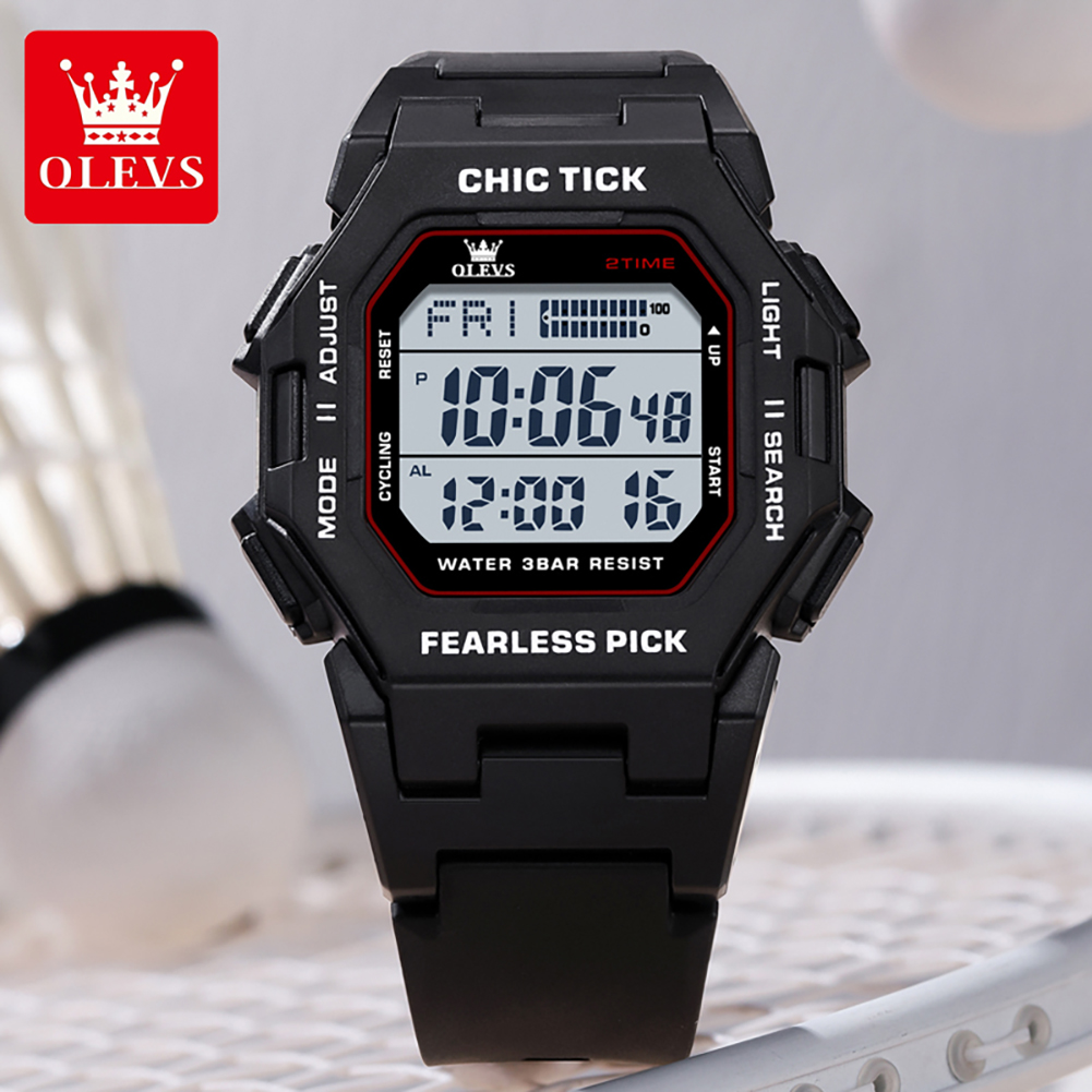 OLEVS 1119 Watches Man Electro - Luxury Watch With Rubber Strap บทวิจารณ์และราคา