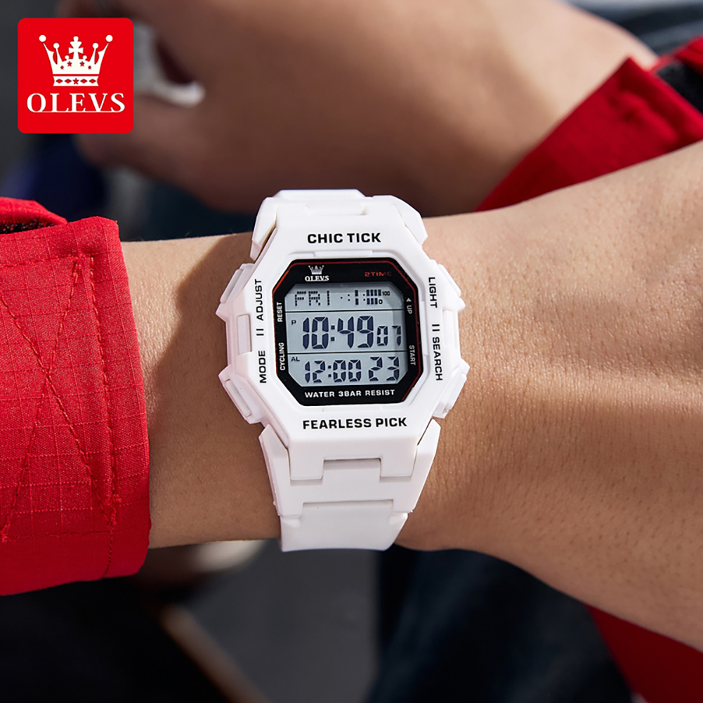 OLEVS 1119 Watches Man Electro - Luxury Watch With Rubber Strap บทวิจารณ์และราคา