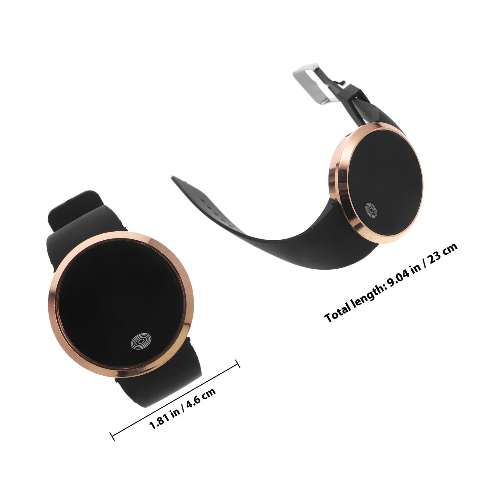 Men Women LED Alloy Wristbands - Luxury Watch Gold And Black บทวิจารณ์และราคา